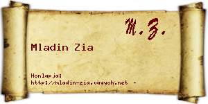 Mladin Zia névjegykártya
